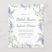 バジェットウォーターカラーウィステリアフローラブライダルシャワー (正面)