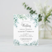 バジェットウォーターカラーウィンターパイン結婚式招待状 (スタンド正面)