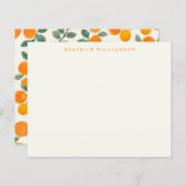 バジェットウォーターカラーオレンジパーソナライズされた文房具 (正面/裏面)