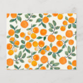 バジェットウォーターカラーオレンジパーソナライズされた文房具 (裏面)