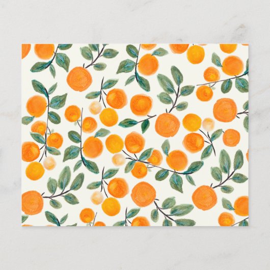 バジェットウォーターカラーオレンジパーソナライズされた文房具 (裏面)