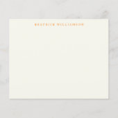 バジェットウォーターカラーオレンジパーソナライズされた文房具 (正面)