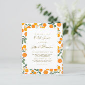 バジェットウォーターカラーオレンジブライダルシャワー招待状 (スタンド正面)