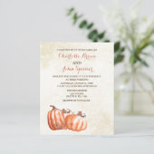 バジェットウォーターカラーカボンプキンス秋の結婚式招待 (スタンド正面)