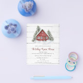 バジェットウォーターカラーキャビンホリデーオープンハウス招待状 チラシ (シングル)