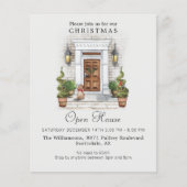 バジェットウォーターカラークリスマスオープンハウス招待状 (正面)