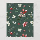 バジェットウォーターカラーグリーナリーホリデーパーティーの招待 チラシ (裏面)