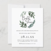 バジェットウォーターカラーグリーナリーリースブライダルシャワー (正面)