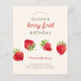 バジェットウォーターカラーストロベリーファースト誕生日