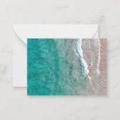 バジェットウォーターカラートロピカルビーチ結婚式RSVPカード ノートカード (裏面)