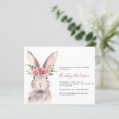 バジェットウォーターカラーバニーベビーシャワー招待状 (スタンド正面)