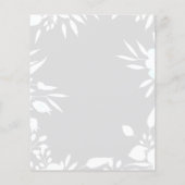 バジェットウォーターカラーピンクフローラ結婚式招待状 (裏面)