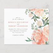 バジェットウォーターカラーピーチ赤面ピンクフローラ結婚ズ (正面)