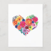 バジェットウォーターカラーフローラフィエスタ結婚式招待状 チラシ (裏面)