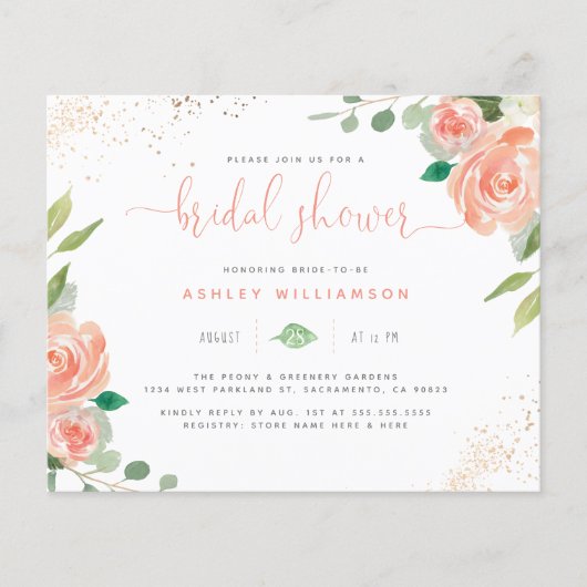 バジェットウォーターカラープニーユーカリブライダルシャワー (正面)