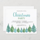 バジェットウォーターカラーホリデークリスマスツリーズパーティー (正面/裏面)