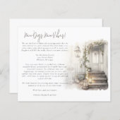 バジェットウォーターカラーホームイラストレーション新しい住所 (正面/裏面)