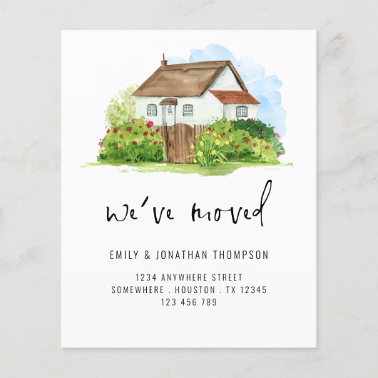 バジェットウォーターカラーホーム引っ越しました新しい住所 (正面)