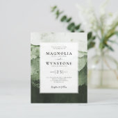 バジェットウォーターカラーマウンテンズ結婚式招待状 (スタンド正面)