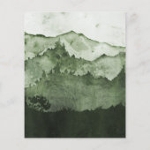 バジェットウォーターカラーマウンテンズ結婚式招待状 (裏面)