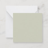 バジェットウォーターカラーユーカリプタスベビーシャワーアドバイス ノートカード (裏面)