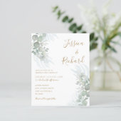 バジェットウォーターカラーユーカリプトゥスセージ結婚グリーン (スタンド正面)