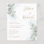 バジェットウォーターカラーユーカリプトゥスセージ結婚グリーン (正面)