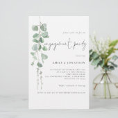 バジェットウォーターカラーユーカリ婚約招待状 (スタンド正面)