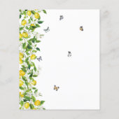 バジェットウォーターカラーレモンボタニカルブライダルシャワー (裏面)