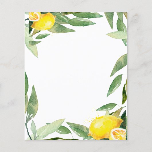 バジェットウォーターカラーレモンボタニカル結婚ズ (裏面)