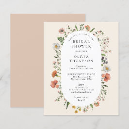 バジェットウォーターカラーワイルドフラワーアーチブライダルシャワー