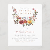 バジェットウォーターカラーワイルドフラワーズ秋ブライダルシャワー (正面)