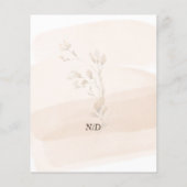 バジェットウォーターカラーワイルドフラワー庭園の結婚式 (裏面)