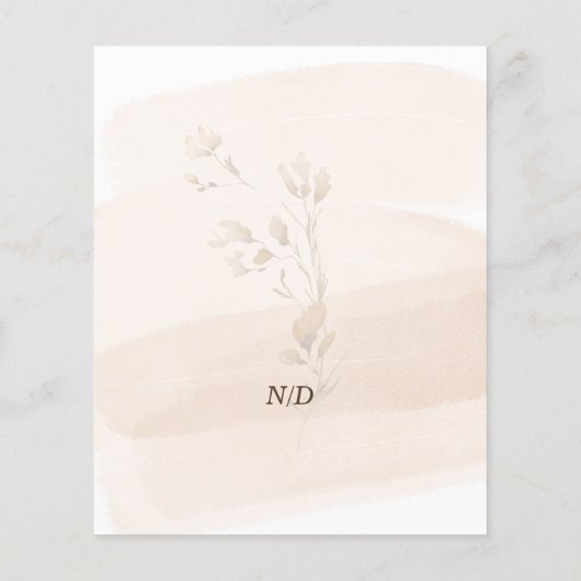 バジェットウォーターカラーワイルドフラワー庭園の結婚式 (裏面)