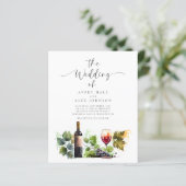 バジェットウォーターカラーヴィンヤード結婚式招待状 (スタンド正面)