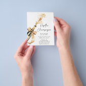 バジェットウォーターポップ・アートのカラーザシャンパンブライダルシャワー チラシ (手)