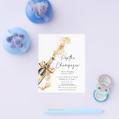 バジェットウォーターポップ・アートのカラーザシャンパンブライダルシャワー チラシ (シングル)