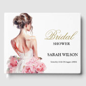 バジェットウォーター結婚カラーズガウンブライダルシャワー ゲストブック (正面)