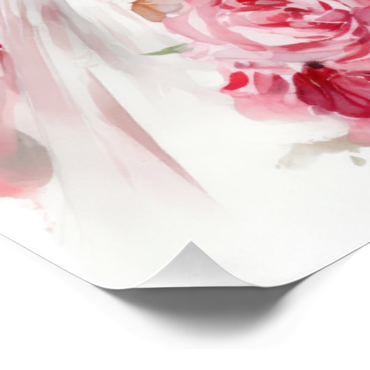 バジェットウォーター結婚カラーズガウンブライダルシャワー ポスター (コーナー)