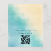 バジェットウォーター色ビーチセーブ・ザ・デート案内 チラシ (裏面)