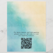 バジェットウォーター色ビーチセーブ・ザ・デート案内 チラシ (裏面)