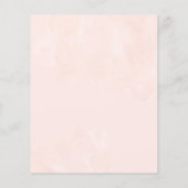 バジェットウォーター色フローラ結婚式招待状 (裏面)