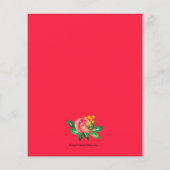 バジェットウォーター色フローラ誕生日招待状 (裏面)