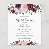 バジェットウォーター色秋ブライダルシャワー招待状 (正面)