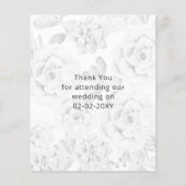 バジェットウォーター色結婚多肉質サンキューカード (裏面)