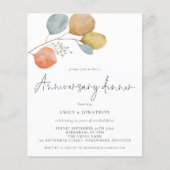 バジェットウォーター葉カラーズ記念日ディナー招待状 (正面)