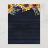 バジェットウッドサンフラワーズ結婚式招待状 (裏面)