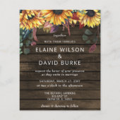 バジェットウッドサンフラワーズ結婚式招待状 (正面)