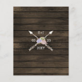 バジェットウッドジューシー〔雄ジカの〕枝角結婚式招待状 (裏面)