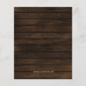 バジェットウッドストリングライトブライダルシャワー招待 (裏面)